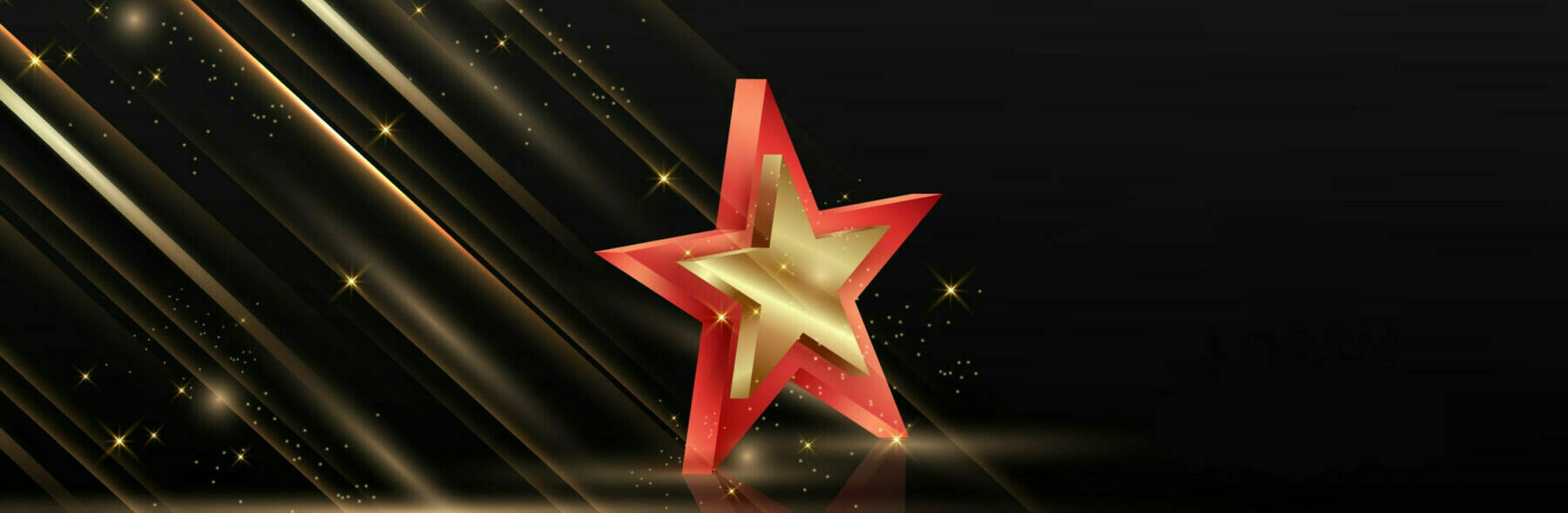 red and gold star award